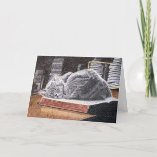 Carte De Remerciements Chat Librairie