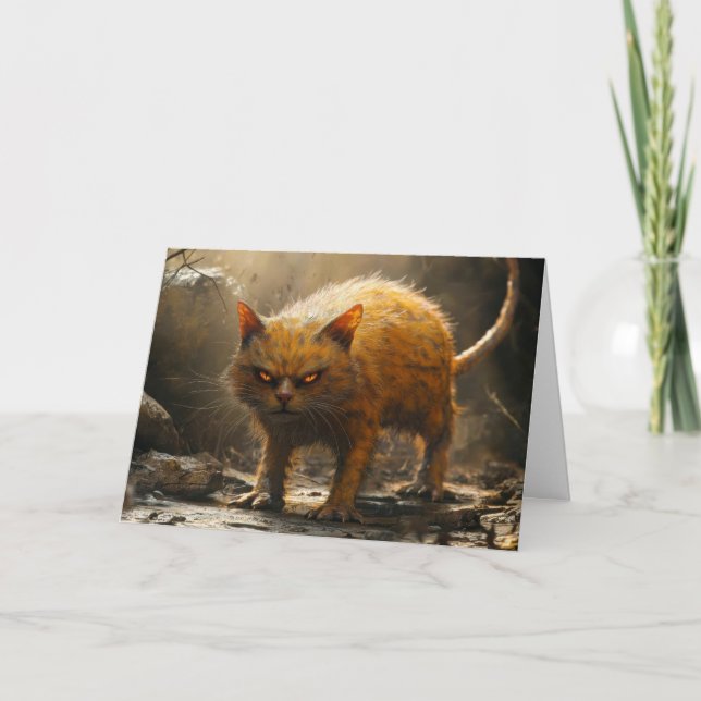 Carte De Remerciements Chat monstre  (Devant)