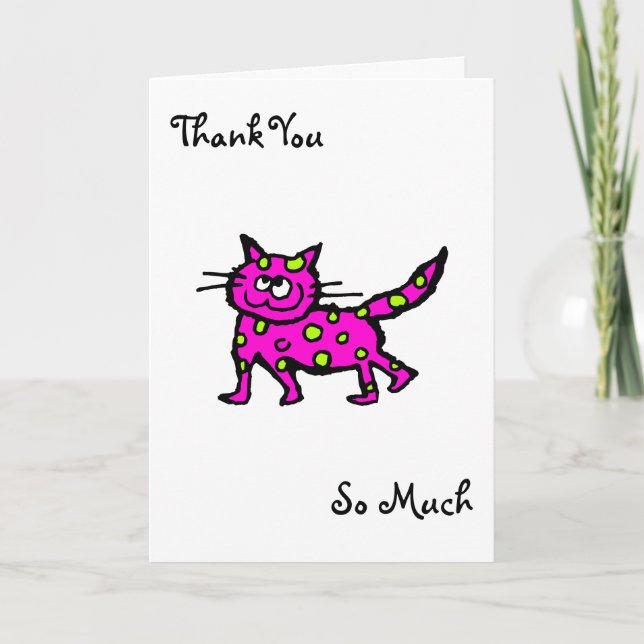 Carte De Remerciements Chat Spotty, Merci, tant de (Devant)