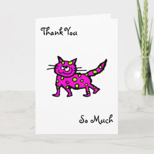 Carte De Remerciements Chat Spotty, Merci, tant de