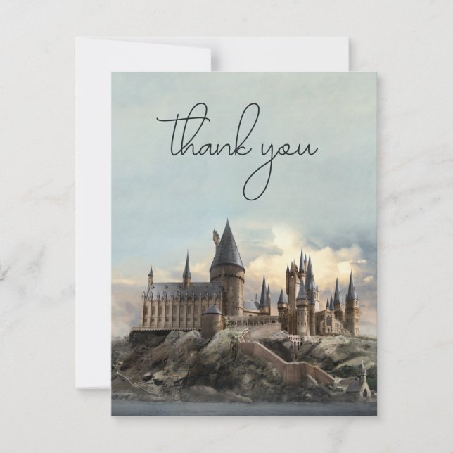 Carte De Remerciements Château de Poudlard Harry Potter Mariage Remerciem