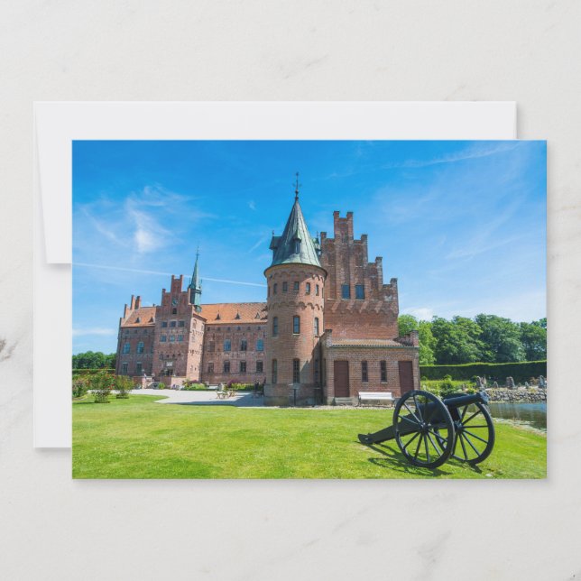 Carte De Remerciements Château Egeskov Scénique (Devant)