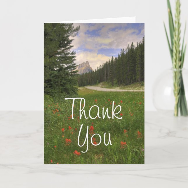 Carte De Remerciements Château Mountain Banff (Devant)