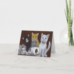 Carte De Remerciements Chatons Joueurs