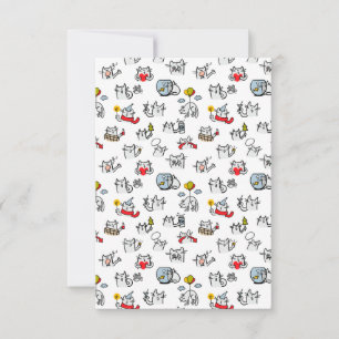 Carte De Remerciements Chats amusants, lait et magie.