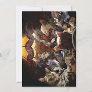 Carte De Remerciements Chats jouant au poker