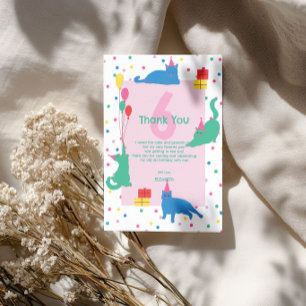 Carte De Remerciements Chats ludiques Anniversaire parfait