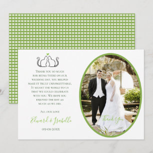 Carte De Remerciements Chats Romantiques En Amour Couple De Mariage Photo