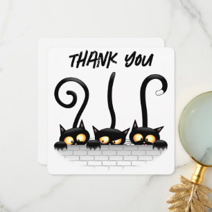 Carte De Remerciements Chats vilains, joueurs et personnages drôles