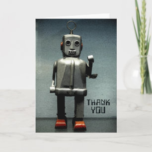 Carte De Remerciements Chaussures rouges robots