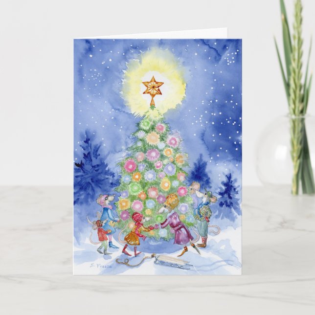 Carte De Remerciements Cheddar Corners Community Christmas Tree Card (Devant)