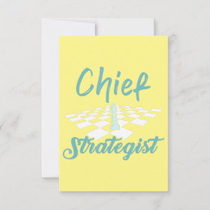 Carte De Remerciements Chef des échecs stratégiques   J'Ai Toujours Gagné