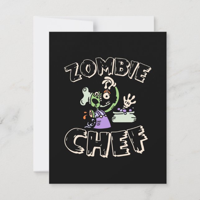 Carte De Remerciements Chef d'Halloween (Devant)
