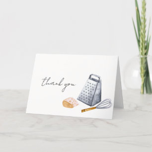Carte De Remerciements Chef minimaliste moderne Baby shower cuisine