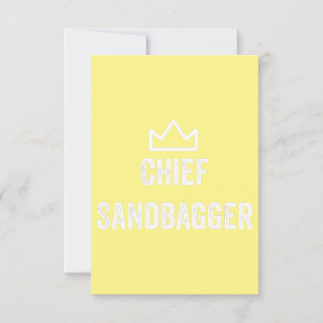 Carte De Remerciements Chef Sandbagger Golf mème Bjj Chess Sandbag (Devant)
