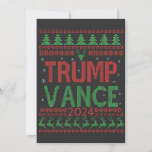 Carte De Remerciements Chemise de Noël laide de Trump Vance Election