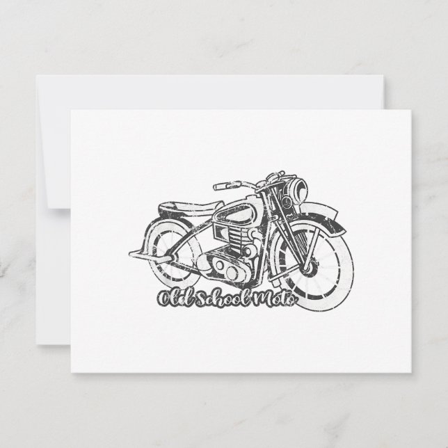Carte De Remerciements Chemise moto vintage (Devant)