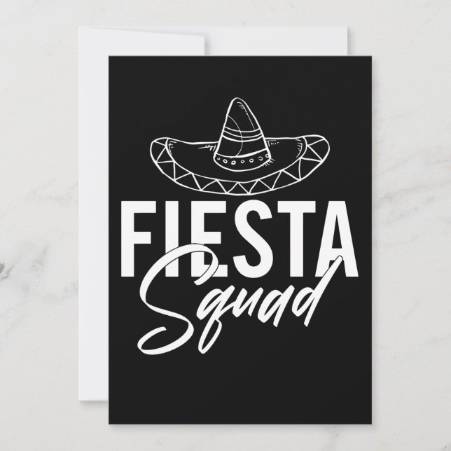 Carte De Remerciements Chemises de la fête de la Fiesta Squad, 2/3 (Devant)