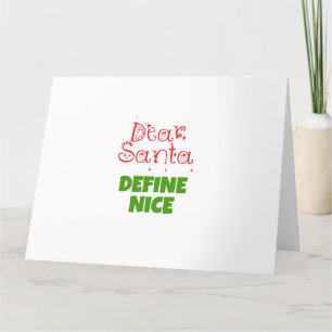 Carte De Remerciements Cher Père Noël définir Nice