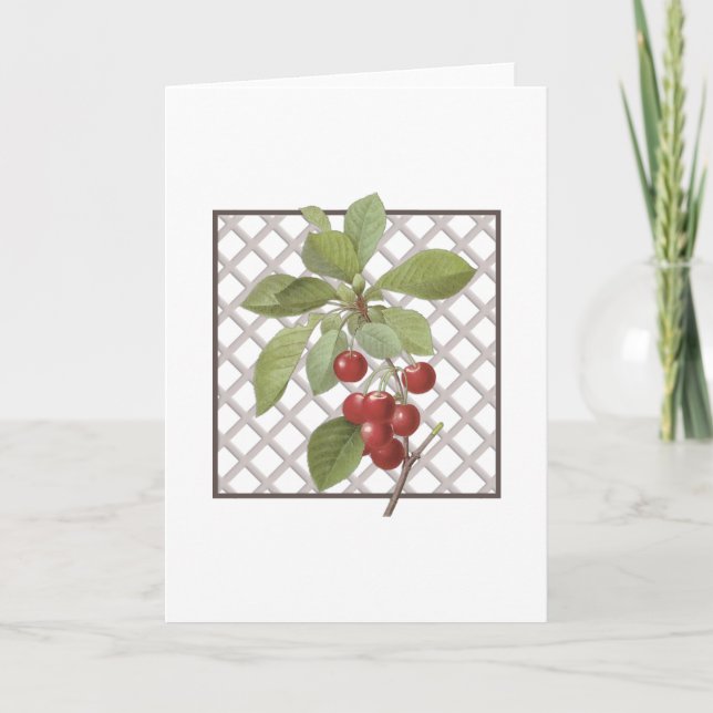 CARTE DE REMERCIEMENTS CHERRIES (Devant)