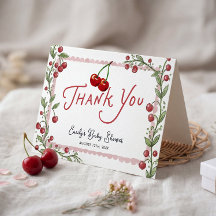 Cherry Baby Shower Thank You