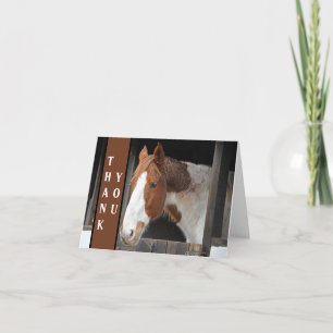 Carte De Remerciements Cheval au gingembre sur Amoureux des animaux agric
