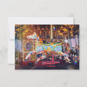 Carte De Remerciements Cheval de carrousel