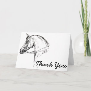 Carte De Remerciements Cheval Head
