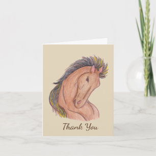 Carte De Remerciements Cheval Mustang