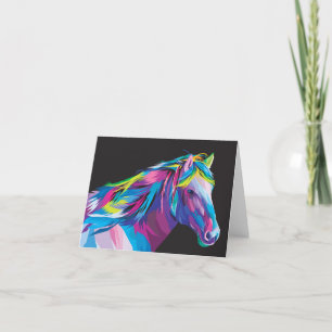 Carte De Remerciements Cheval pop art