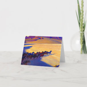 Carte De Remerciements Chevaux sauvages du Nevada, 1927 par Maynard Dixon