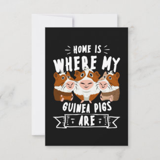 Carte De Remerciements Chez Moi, Mes Cochons De Guinée Sont Des Roddents