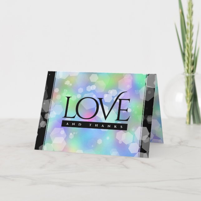 Carte De Remerciements Chic 14e 24e 34e 43e anniversaire du Mariage Opal (Devant)