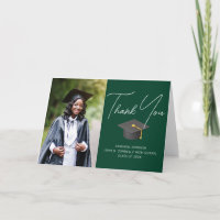 Chic Green Graduate Photo Diplôme sur mesure