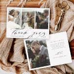 Carte De Remerciements Chic Hand Lettré 4 Mariage photo<br><div class="desc">Carte de remerciements de mariage de calligraphie moderne et élégant avec une photo et un texte supplémentaires au dos. Vous pouvez utiliser cette carte pour un mariage, une douche nuptiale, un fiançailles, un anniversaire ou tout événement spécial. Pour une personnalisation plus avancée de cette conception, cliquez sur le BOUTON OUTIL...</div>