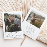 Carte De Remerciements Chic Lettre main 2 Mariage photo<br><div class="desc">Carte de remerciements photo mariage chic et moderne avec une photo supplémentaire et texte personnalisé sur le dos. Vous pouvez utiliser cette carte pour un mariage, une douche nuptiale, un fiançailles, un anniversaire ou tout événement spécial. Pour une personnalisation plus avancée de cette conception, cliquez sur le BOUTON OUTIL DESIGN...</div>
