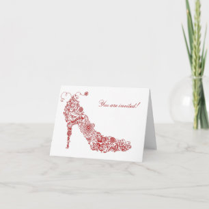 Carte De Remerciements Chic Shoe ~ Greeting / Note Card