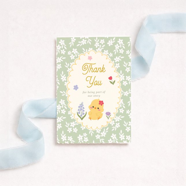 Carte De Remerciements Chick Baby Shower Thank You Card (Créateur téléchargé)