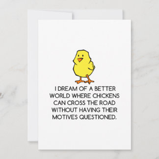 CARTE DE REMERCIEMENTS CHICKEN MOTIVES
