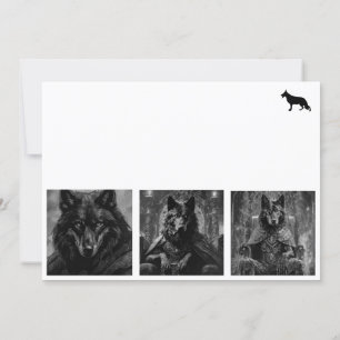 Carte De Remerciements Chien berger allemand noir