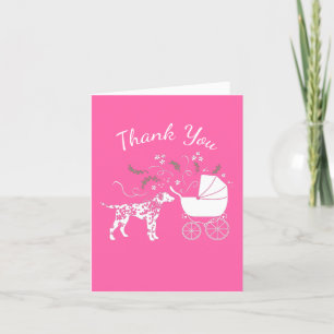 Carte De Remerciements Chien chiot Baby shower dalmate