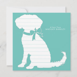 Carte De Remerciements Chien chiot Schnoodle