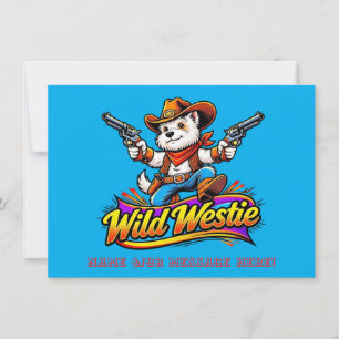 Carte De Remerciements Chien Cowboy Westie Sauvage