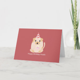 Carte De Remerciements Chien d'anniversaire mignon