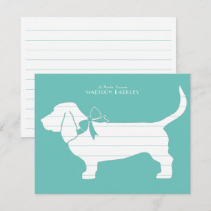 Carte De Remerciements Chien de Basset Hound Puppy