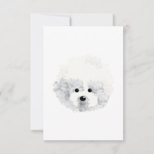 Carte De Remerciements Chien de Bichon Frise