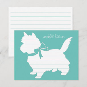 Carte De Remerciements Chien de Cairn Terrier Chien Chien Chien Chien Chi