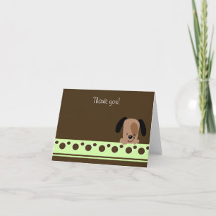 Carte De Remerciements Chien de Chien de Chien de Chien de Chien Plié de