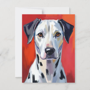 Carte De Remerciements Chien de compagnie Dalmatien peinture