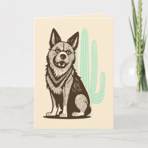 Carte De Remerciements chien du désert